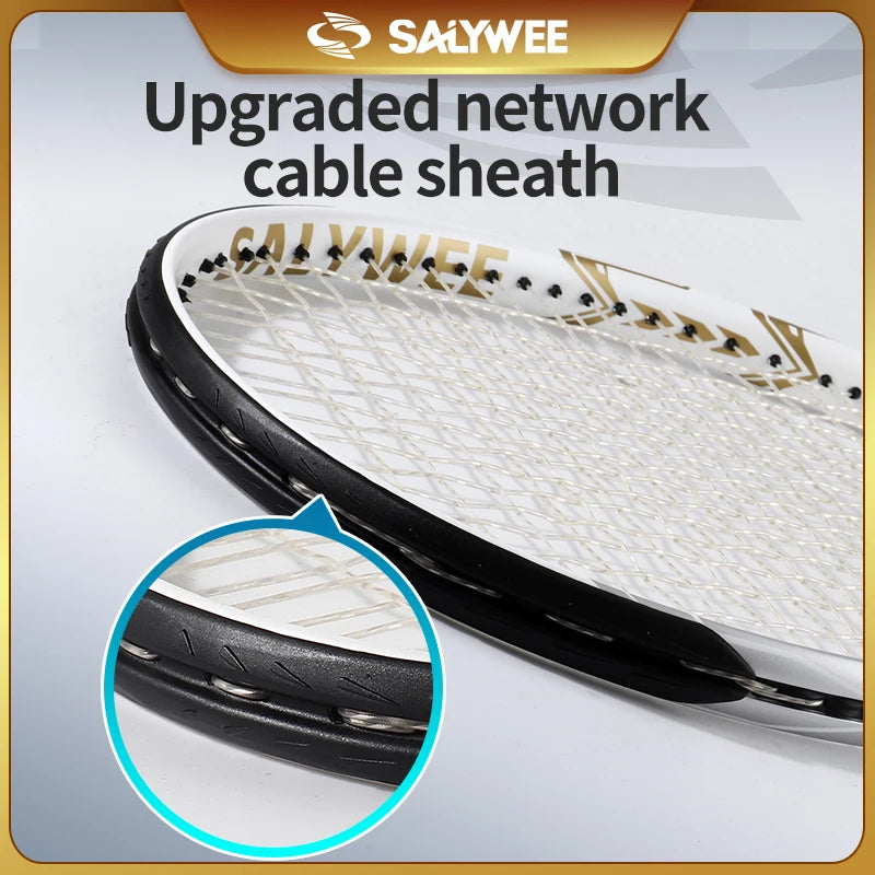 Saywee 1119 Tennis Racket Pro Staff Full Carbon Training Racket With String For Serious Players