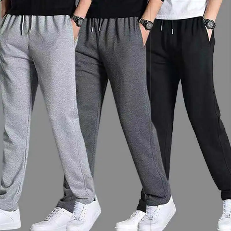 Men's Korean Straight Leg Jogger Sweatpants for Running and Workout Gym