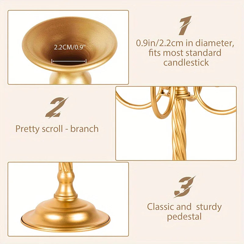 Five Candle Holders For Weddings And Banquets Iron Pillar