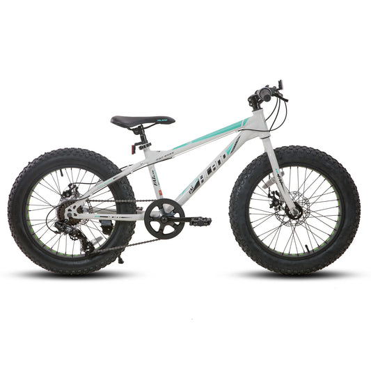 Hiland 20 Inch Kids Fat Tire Mountain Bike Shimano 7 Speed Dual Disc Brakes