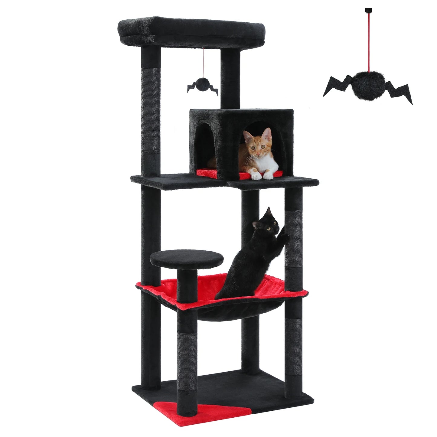 5 Level Cat Tree for Large Cats with Sisal Scratching Posts