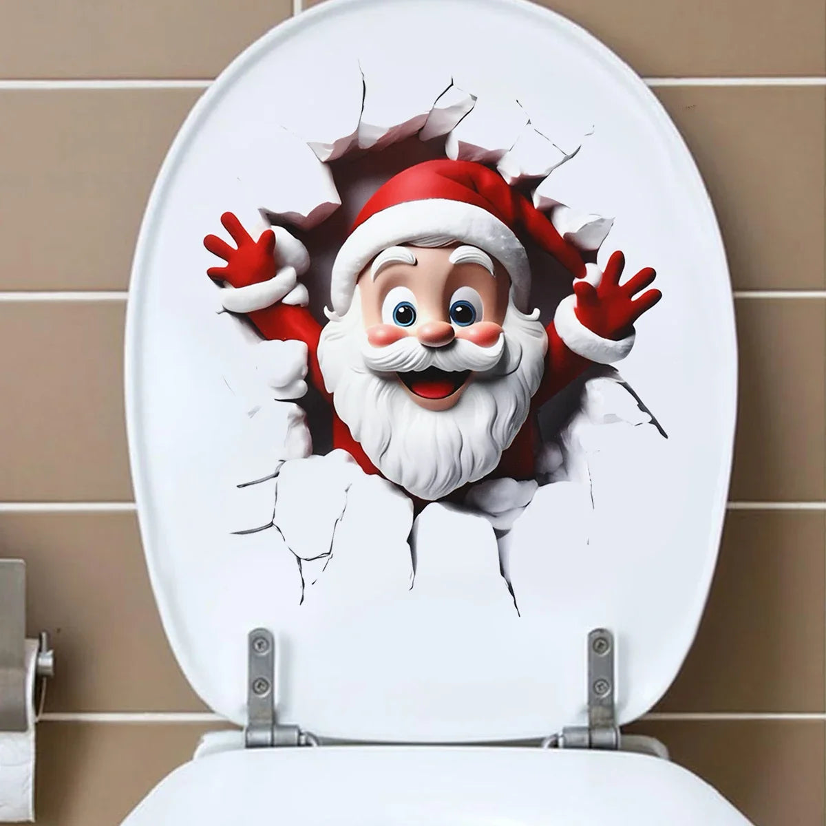 Christmas Snowman Toilet Stickers For Holiday Bathroom Decor 2025 Gift