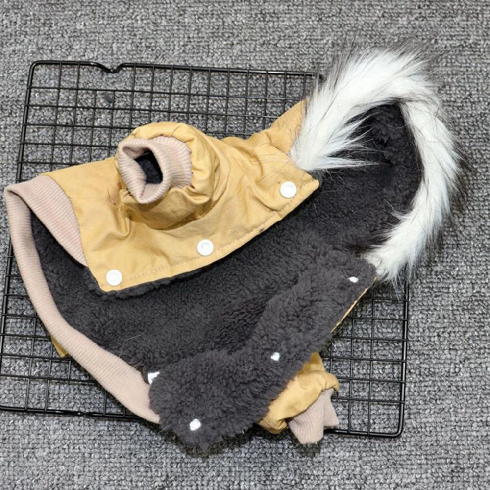 Dog Jacket With Harness Winter Coat Windproof Outdoor Warm Hoodie Vest for Sizes