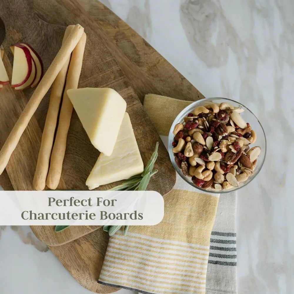 Wood Cutting Board 17x19 Mango Wood with Handle for Serving and Chopping