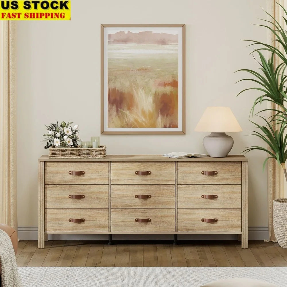 Large Storage 9 Drawer Dresser Multifunctional Organizer