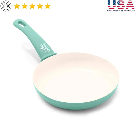 Soft Grip 8 Inch Nonstick Fry Pan With Ceramic Coating And Bakelite Handle Aluminum Dishwasher Safe And Eco Friendly