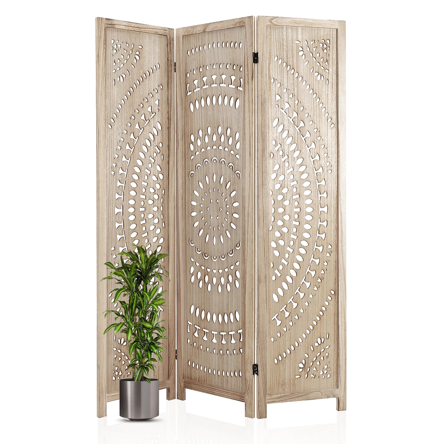 Wood Carved Folding Room Privacy Screens Home Office
