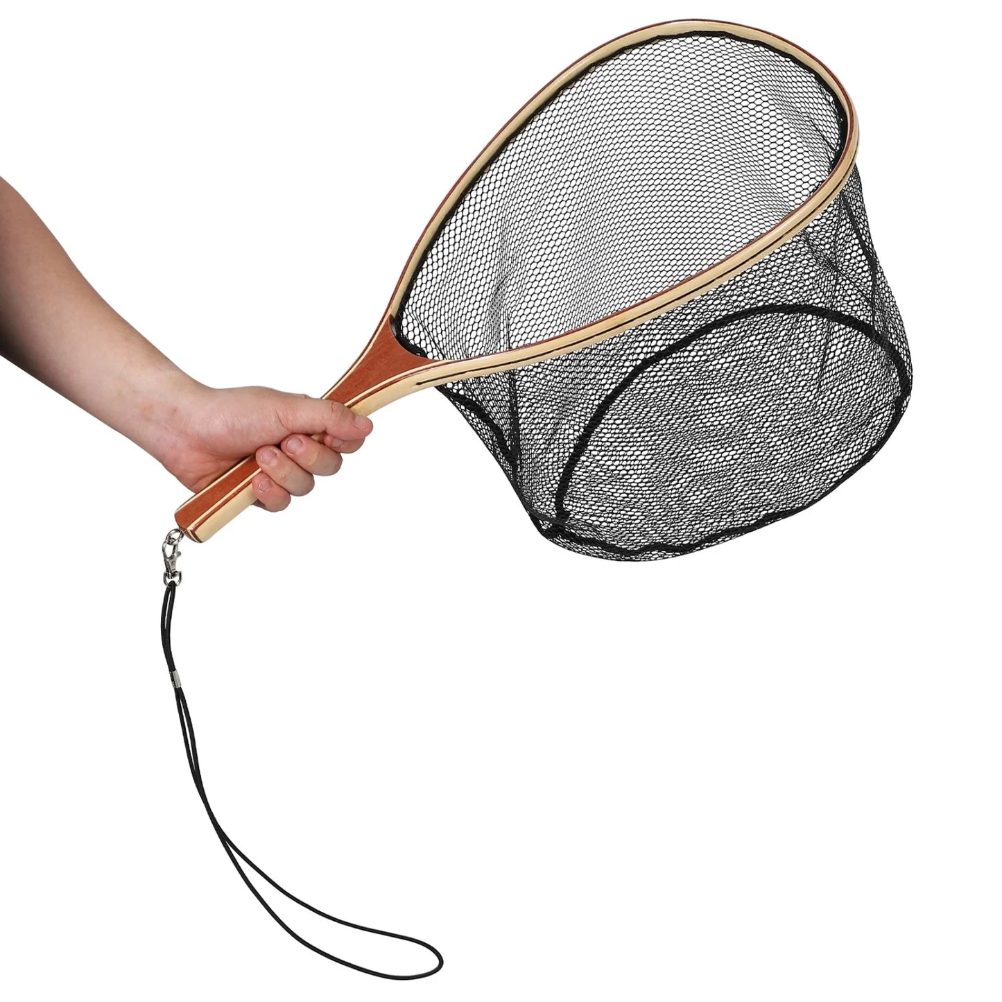 Wooden Frame Fly Fishing Net For Trout Catch And Release