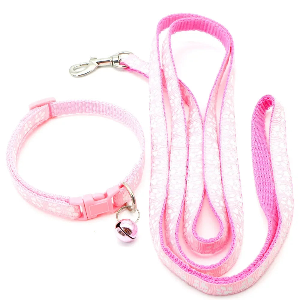 Dog And Cat Print Leash Adjustable Outdoor Walking For Small Breeds Chihuahua