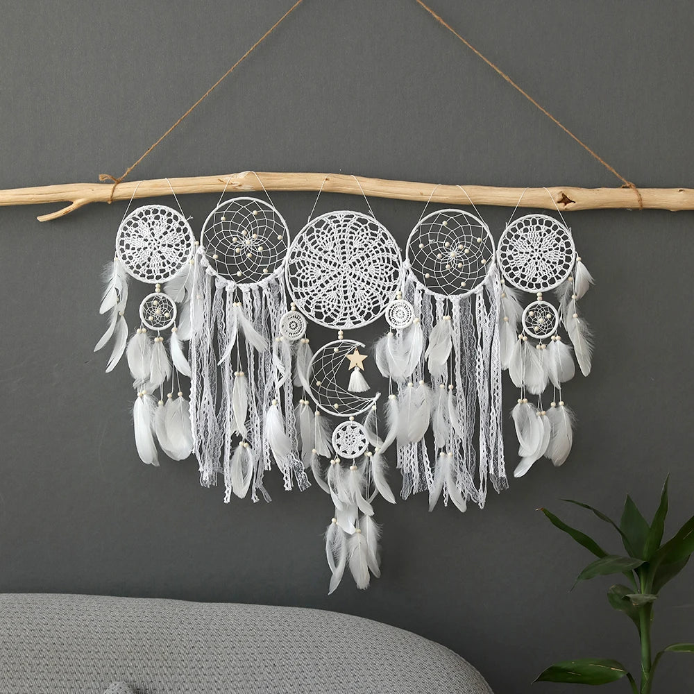 Bohemian Dreamcatcher Set Five Pcs Large Wall Hangings