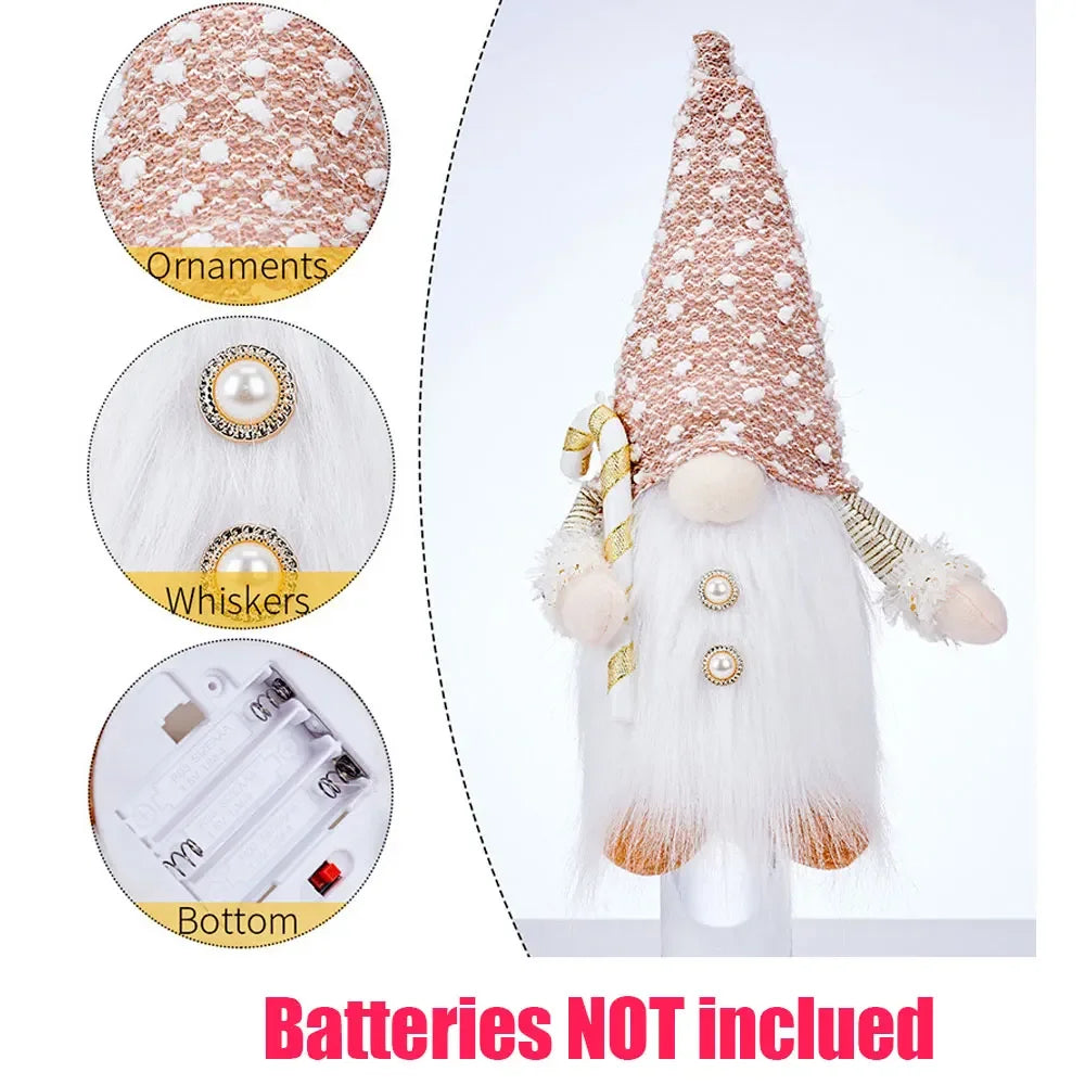 Glowing Gnome Christmas Faceless Doll 30cm Tree Ornament Night Light