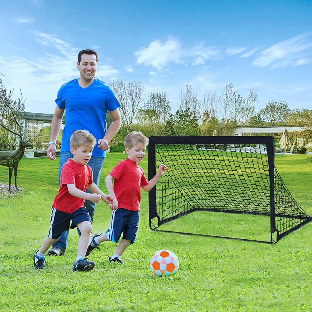 Backyard Soccer Goals Set 2Pcs Portable Football Net Door Frame Indoor Outdoor