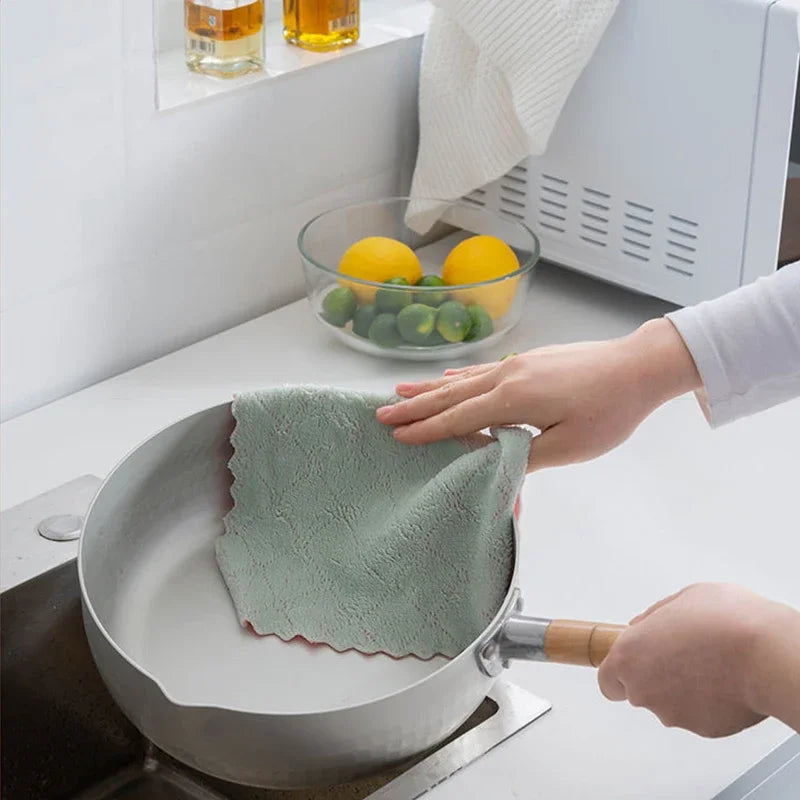 Microfiber Dishwashing Cloths For Kitchen Cleaning Absorbent Nonstick