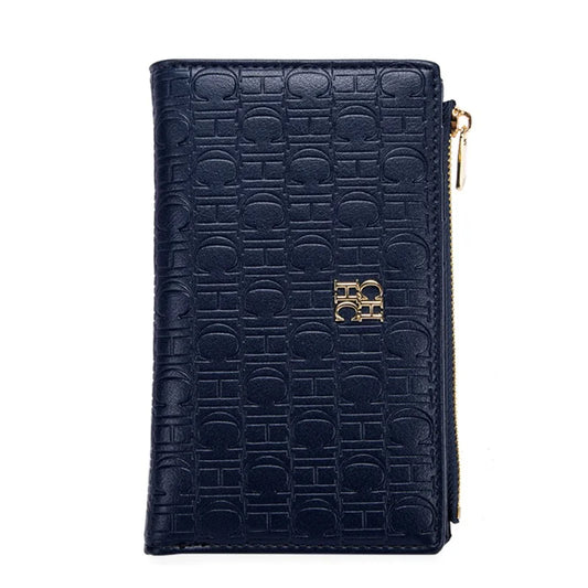 Retro Classic Solid Color Long Wallet With Letter Print