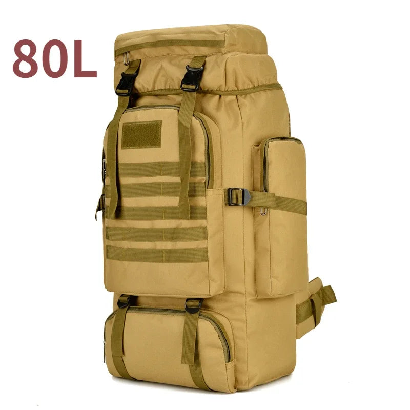 80L 100L Mountaineering Backpack Tactical Hiking Bag