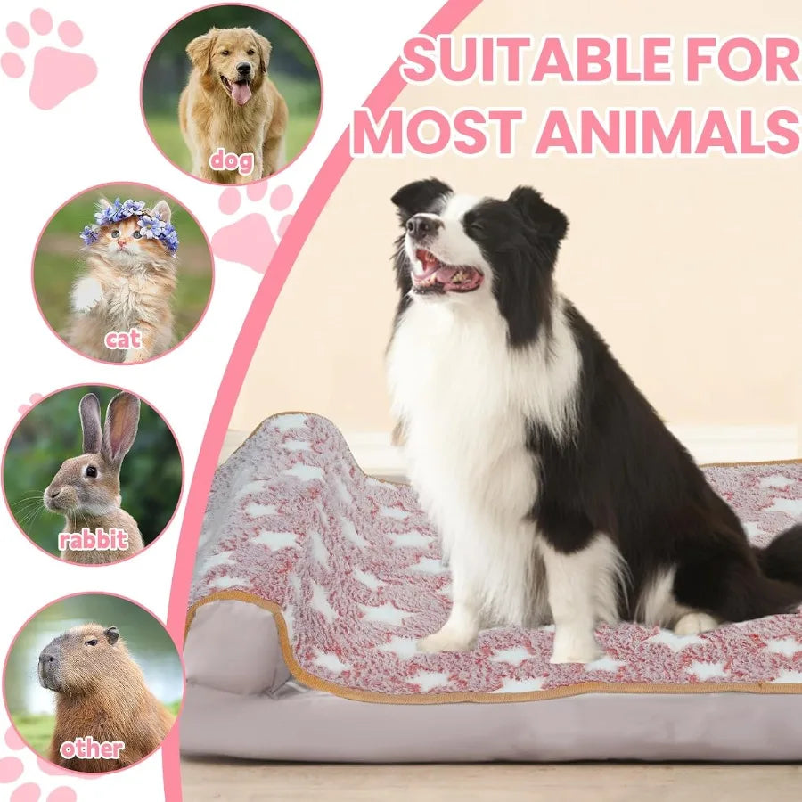 3 Pcs Dog Blanket Calming Super Soft Sleep Mat Washable Small Medium Large Dogs