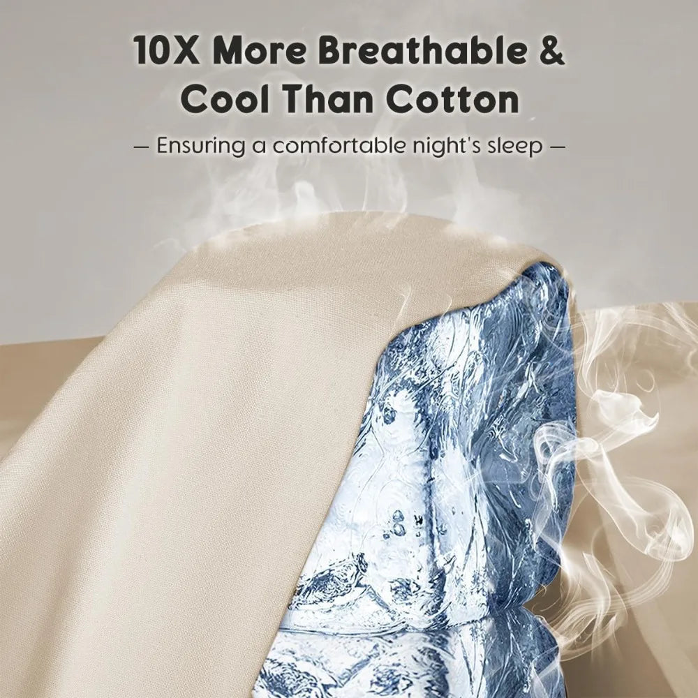 Shilucheng 100% French Linen Sheets - King Size Bed Sheets, Breathable & Cooling Pure Linen Sheets,Soft Durable and Tear Resista