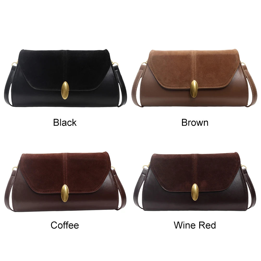 Fashion PU Shoulder Bag Stylish Crossbody Bag With Adjustable Strap Vintage Small Tote Bag For Everyday And Commuting