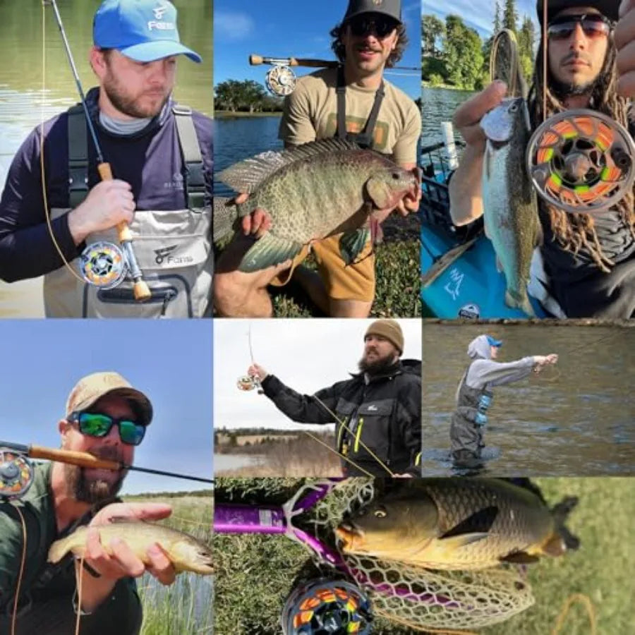 8Fans Portable Fly Rod and Reel Combo 4 Section Starter Package