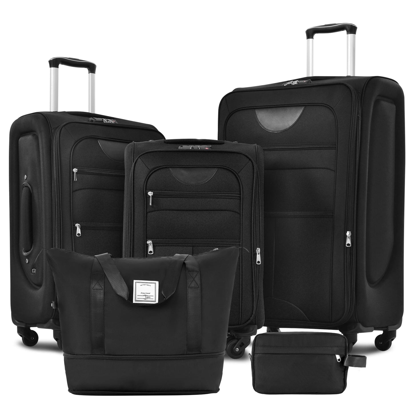 Softside Luggage Set 5 Piece Expandable Spinner Lightweight