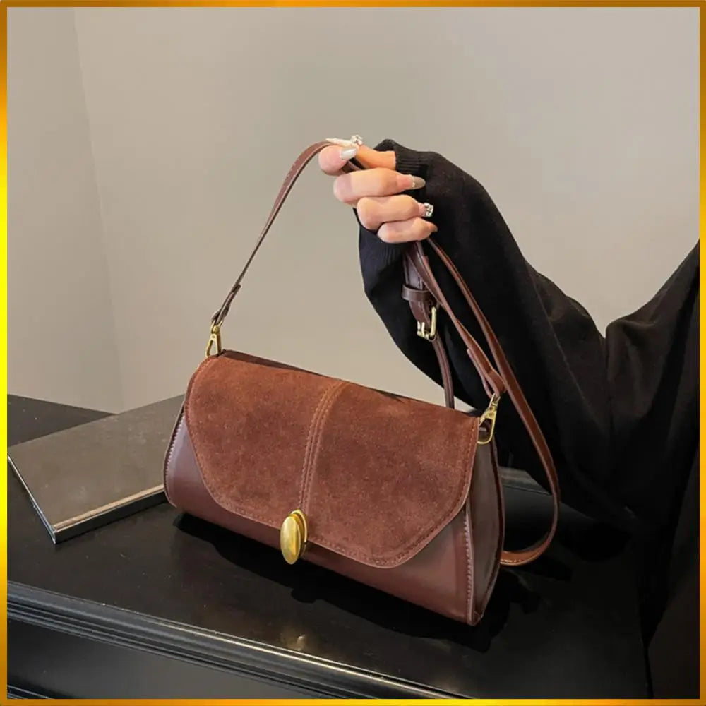 Fashion PU Shoulder Bag Stylish Crossbody Bag With Adjustable Strap Vintage Small Tote Bag For Everyday And Commuting