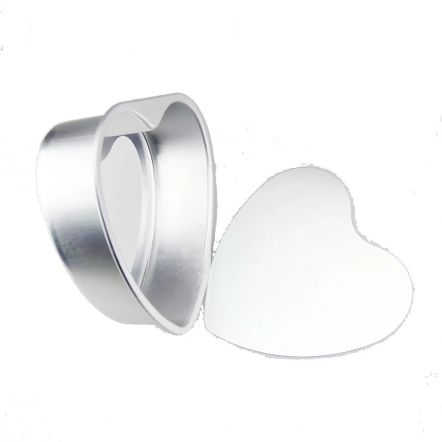 Heart Shaped Cake Pan Set 4, 6, 8, 10 Inch With Removable Bottoms Aluminum Molds For Birthdays Christmas Parties