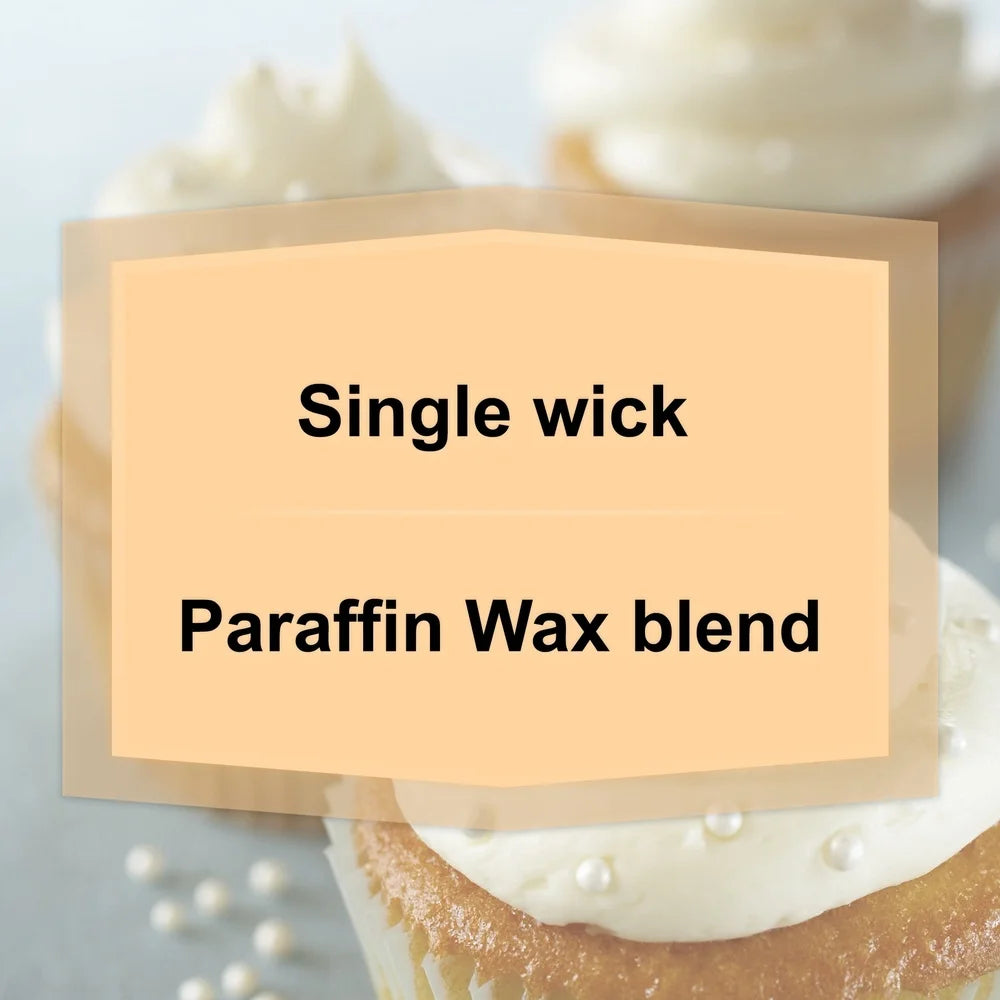 Vanilla Scented Large Glass Candle With Single Wick 100-120 Hour Burn Time