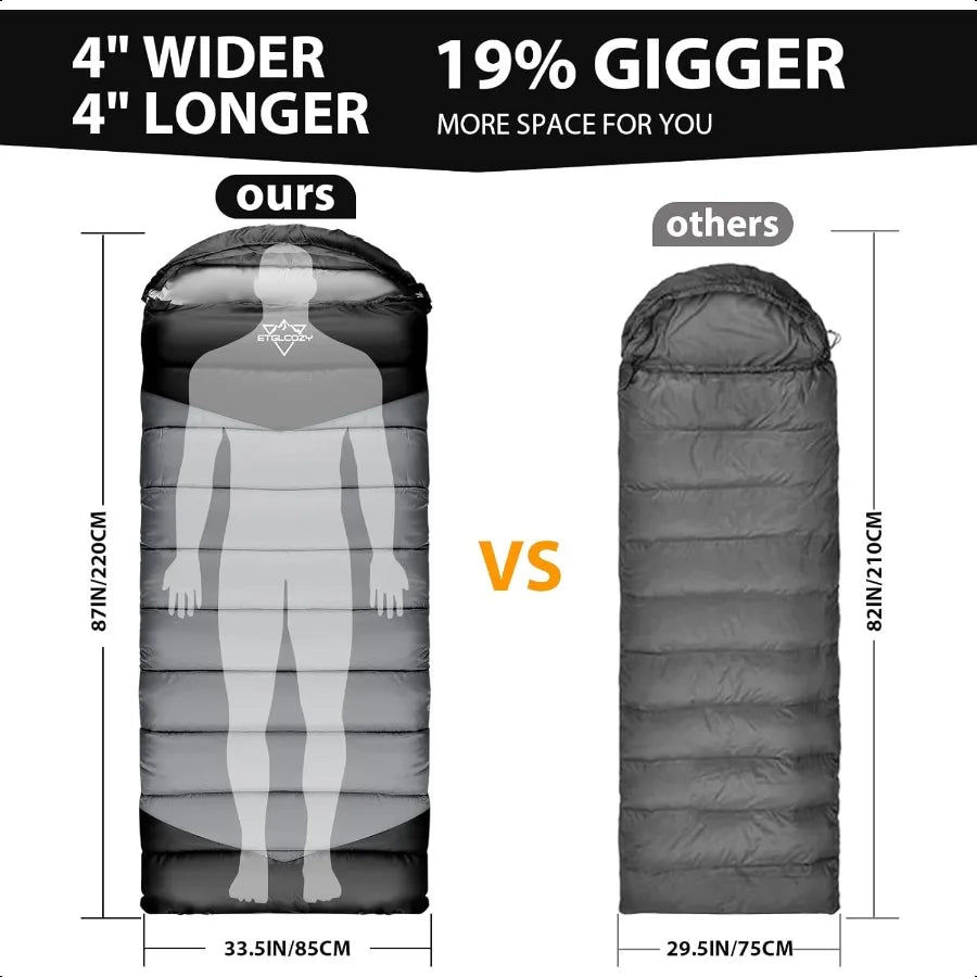 All Season Cotton Sleeping Bag for Adults Compact Sack