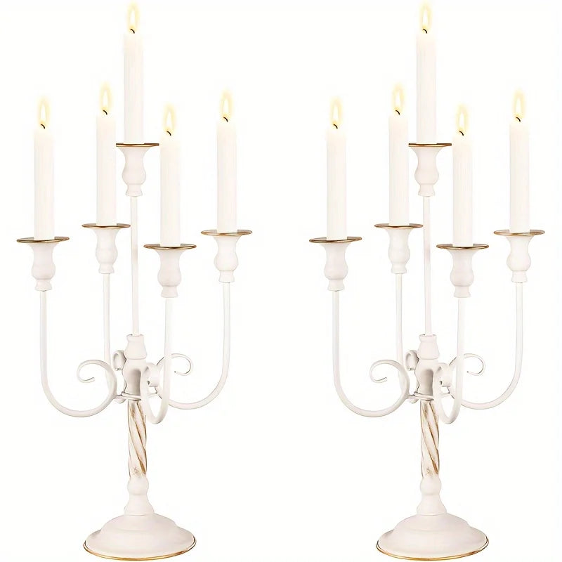 Five Candle Holders For Weddings And Banquets Iron Pillar