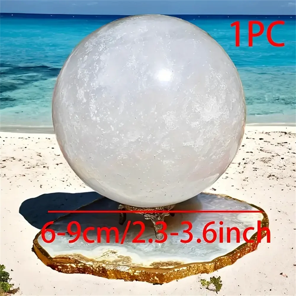 1 Piece Delicate White Calcite Crystal Ball Healing Gemstone For Home Decor Gift