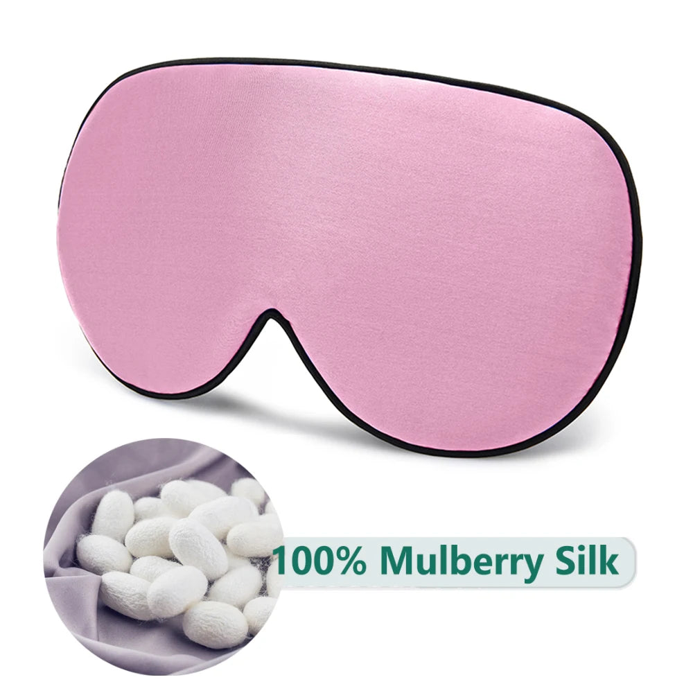 Mulberry Silk Sleep Mask For Sleeping Light Blocking Soft Comfort Eye Cover