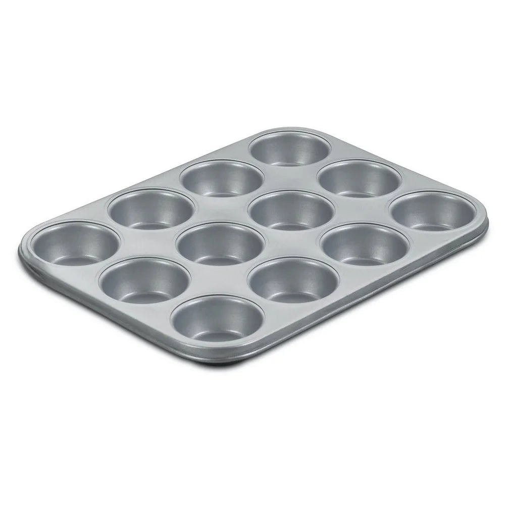 Nonstick 12 Cup Muffin Pan Heavy Gauge Aluminized Steel For Even Heat And Easy Food Release Bakeware Dishwasher Safe