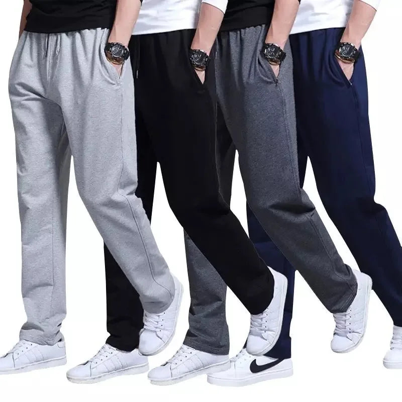 Men's Korean Straight Leg Jogger Sweatpants for Running and Workout Gym