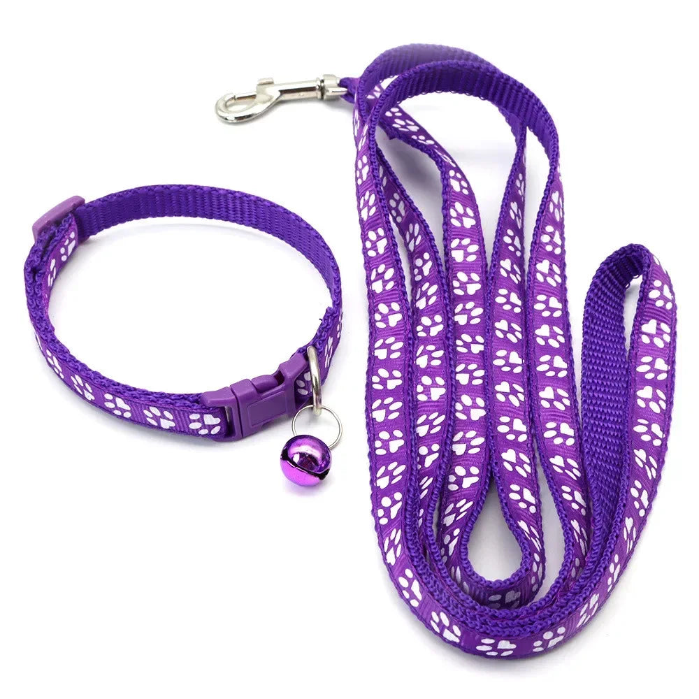 Dog And Cat Print Leash Adjustable Outdoor Walking For Small Breeds Chihuahua
