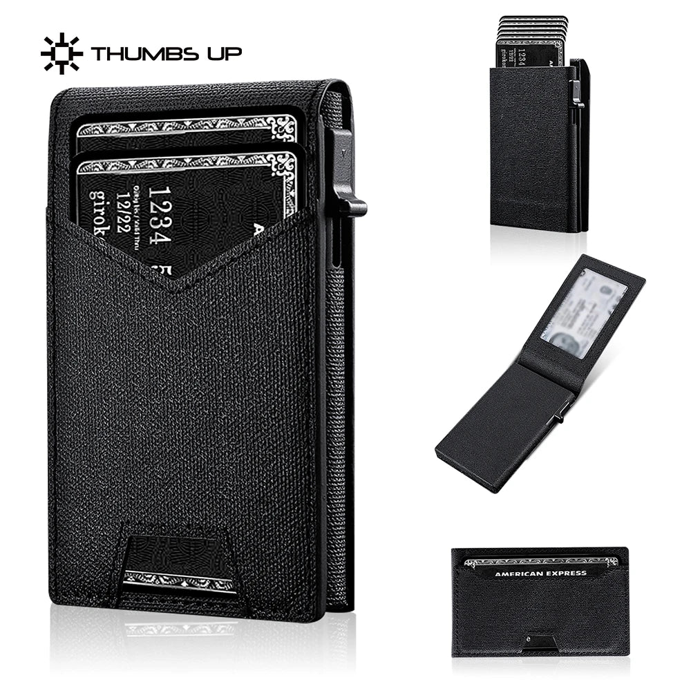 IWANTTI Minimalist Slim Cardholder RFID Blocking Front Pocket Wallet For Men