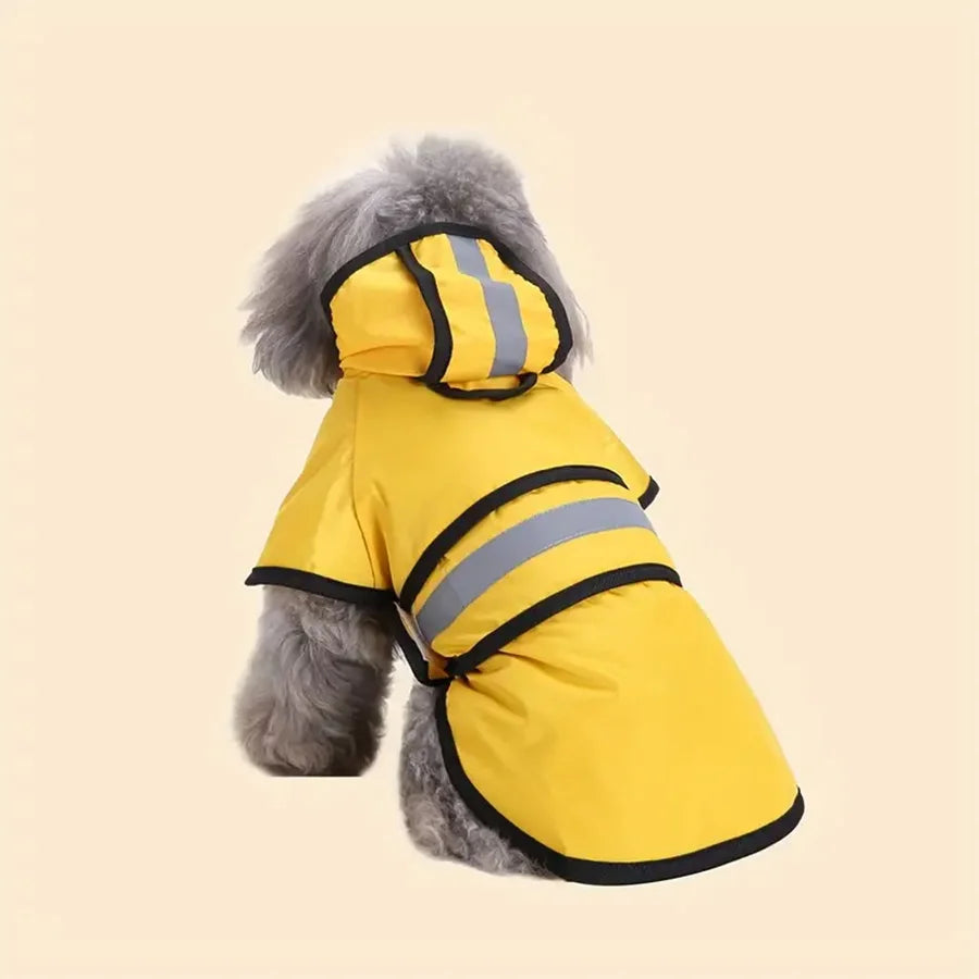 Adjustable Waterproof Windproof Polyester Dog Raincoat For Pet Comfort