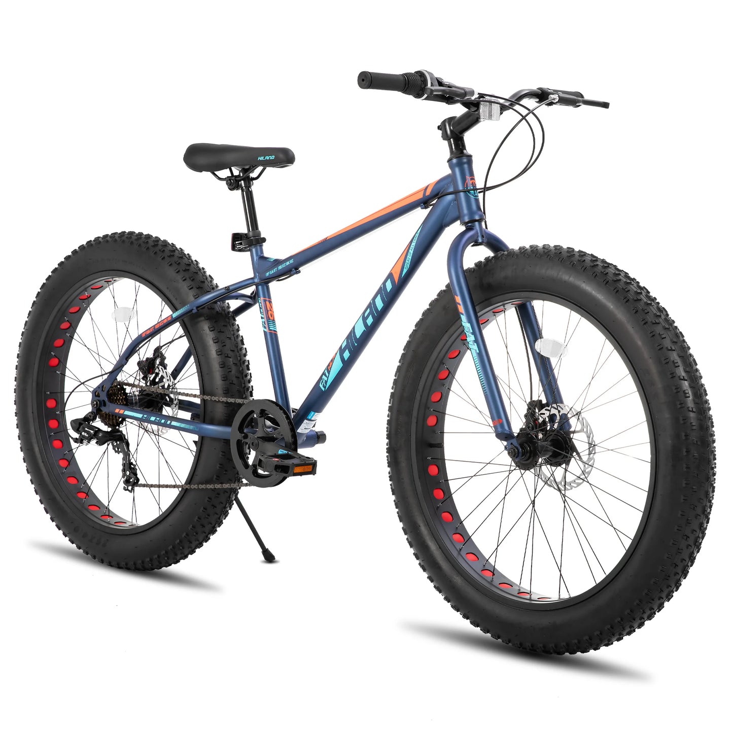 Hiland 20 Inch Kids Fat Tire Mountain Bike Shimano 7 Speed Dual Disc Brakes