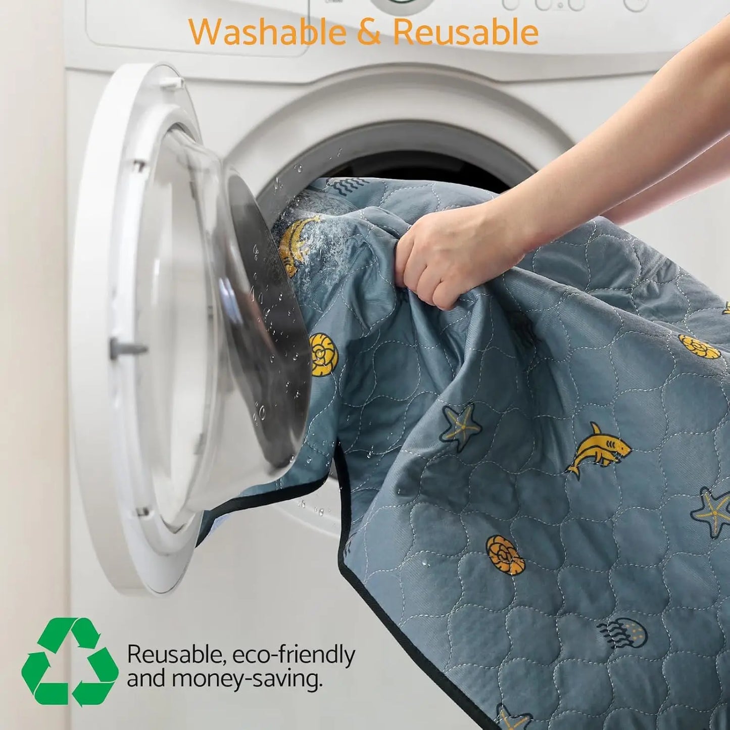 Maxetodo Washable Puppy Pads 2 Pieces 79 By 92 Cm Reusable Urine Pads For Dogs Training Mats Quick Absorbing