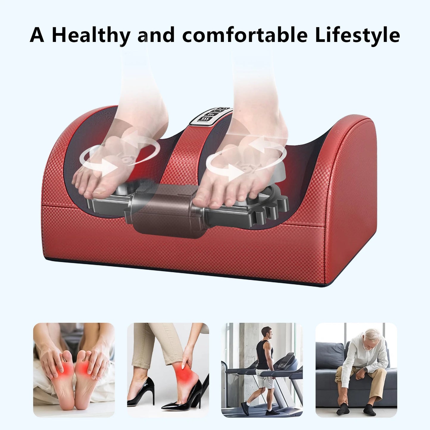 Household Foot Massager With Heating Function Deep Leg And Calf Relaxing Machine Ideal Gift For Family And Friends