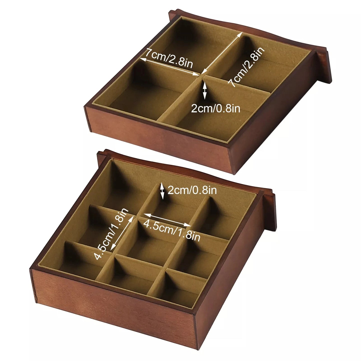 Five Layer Wooden Jewelry Box With Mirror Four Drawers