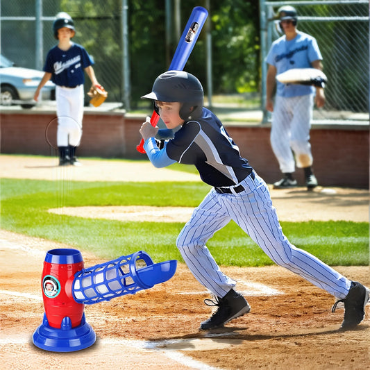 Automatic Baseball Home Run Toy Set With Bat And 10 Balls