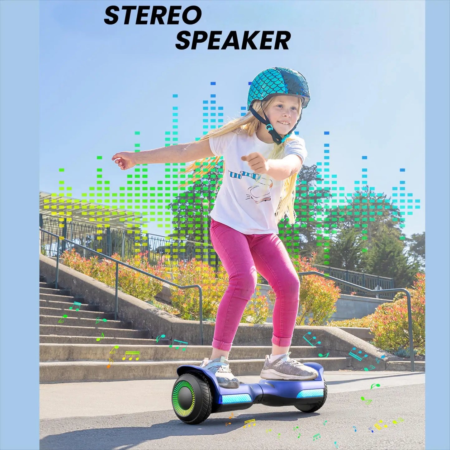 6.5 Self Balancing Hoverboard All Terrain For Kids LED Light Bluetooth Speaker