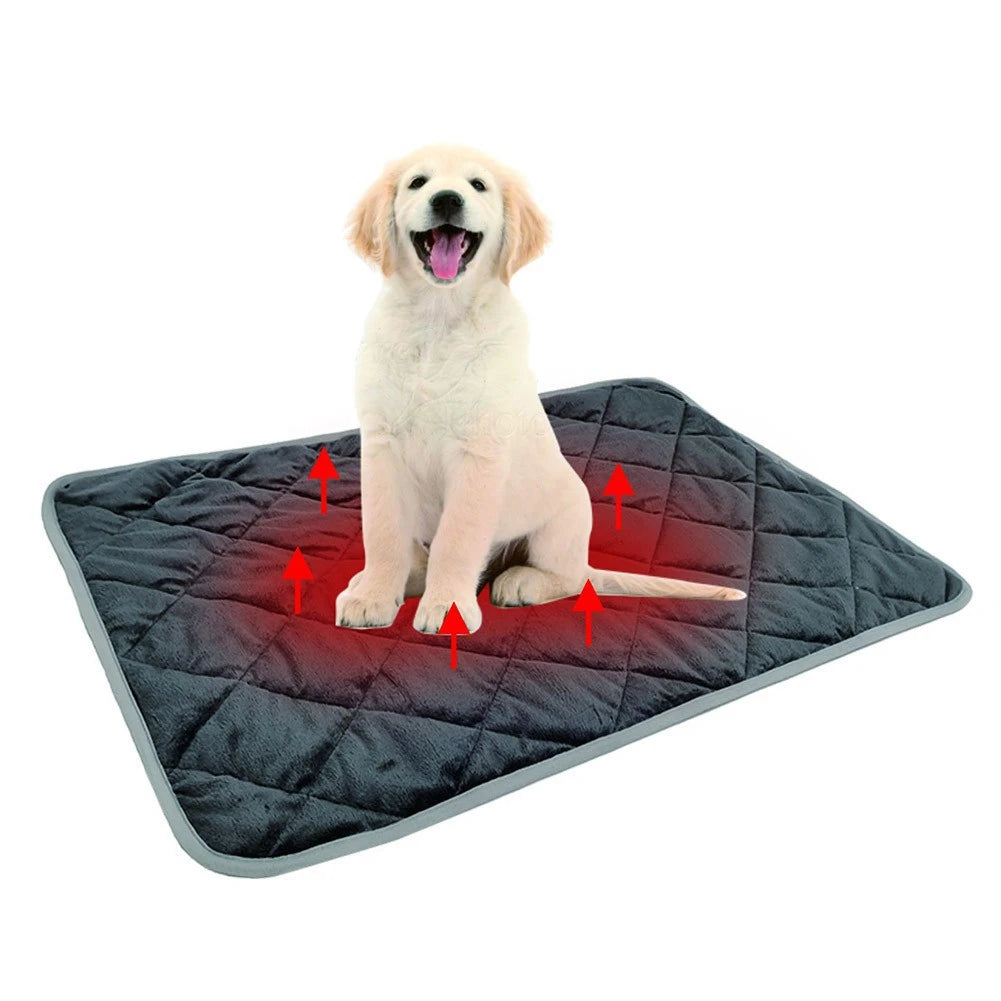 Washable Dog Mat Winter Warming Cat Bed Pad Self Warming Thermal Mat For Cats Dogs Car Seat Cover Bedding Pad 2024