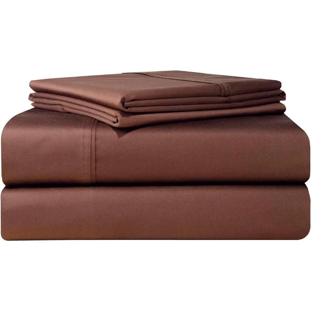 Pointehaven 100 Cotton Queen Sheets 500 Thread Count Set